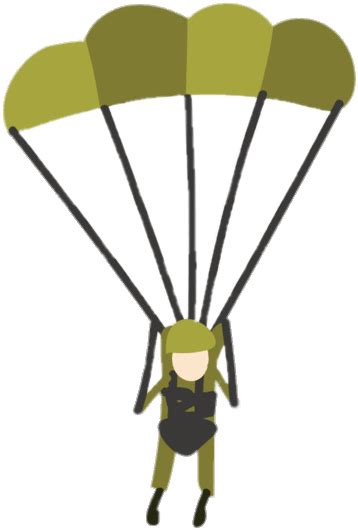 Paratrooper Falling Silhouette Svg Png Icon Free Down