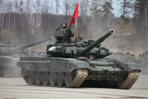 T 90a Main Battle Tank Red Flag Russian Army Russia Parade
