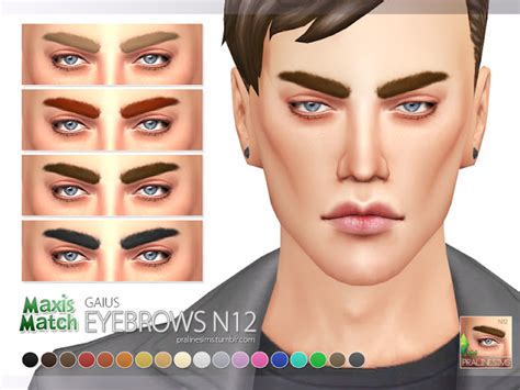 Sims 4 Ccs The Best Maxis Match Eyebrow Pack N01 By Pralinesims