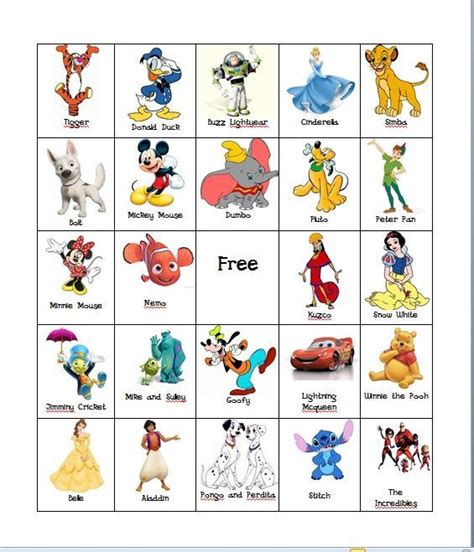 Resultado De Imagen De Personajes Disney Nombres Jeux A Imprimer