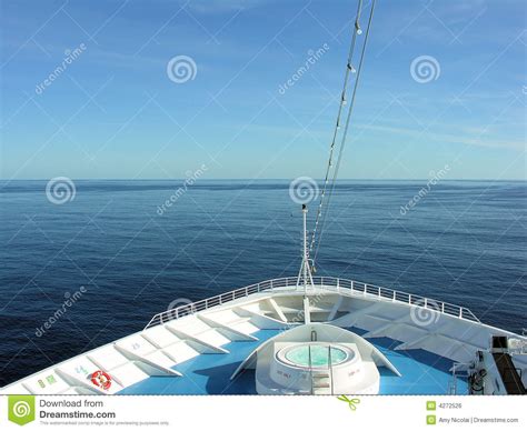 The front part of a boat or ship 2. Prow of cruise ship at sea stock photo. Image of holiday ...