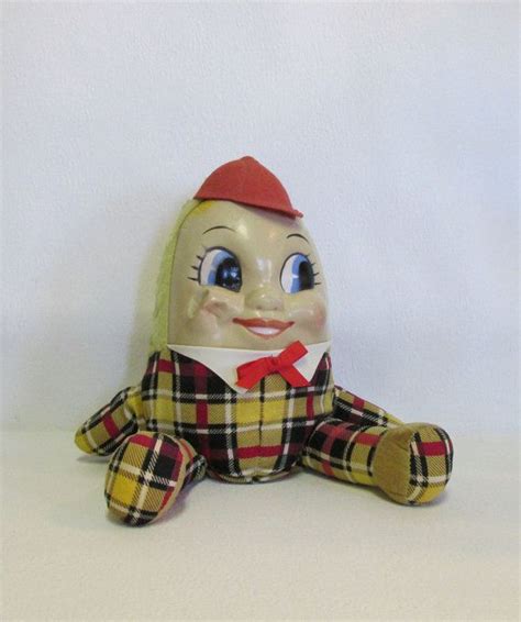 Vintage Humpty Dumpty Plush Doll Knickerbocker Humpty Dumpty