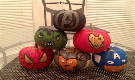 Avengers Pumpkins For Little Man Pumpkin Decorating Halloween Kids