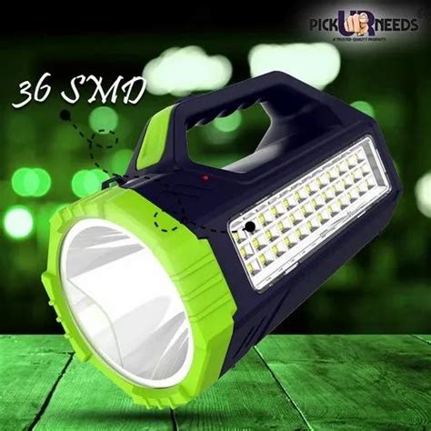 Pick Ur Needsrl 7133 Bright Led Torch Light Search Light Kisan Rechargeable With 36 Led Side At