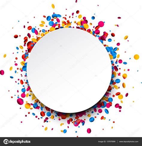 Circle Shape Confetti Template Stock Vector Image By ©maxborovkov