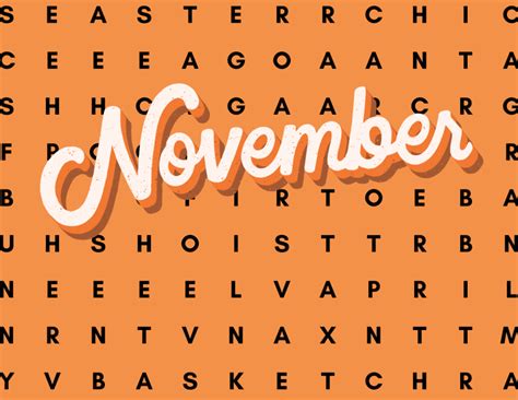 10 Free Printable November Word Search Puzzles The Joy Of Ts