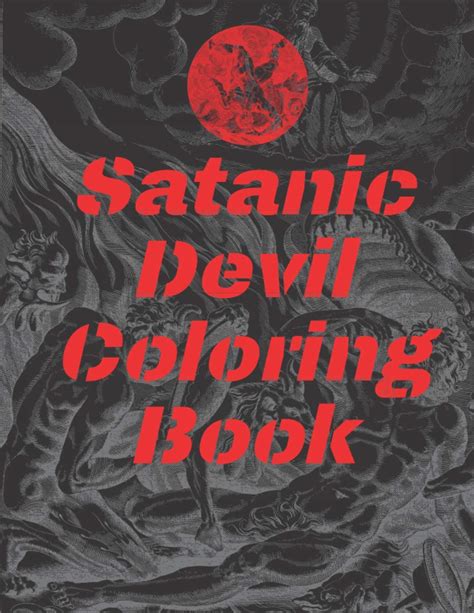 Satanic Devil Coloring Book For Adults Scary Devil Satan Occult Demons