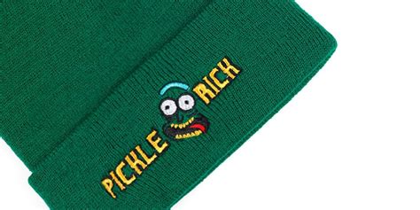 Pickle Rick Beanie Knitted Hat Green Hat Rick And Morty Hats Elastic