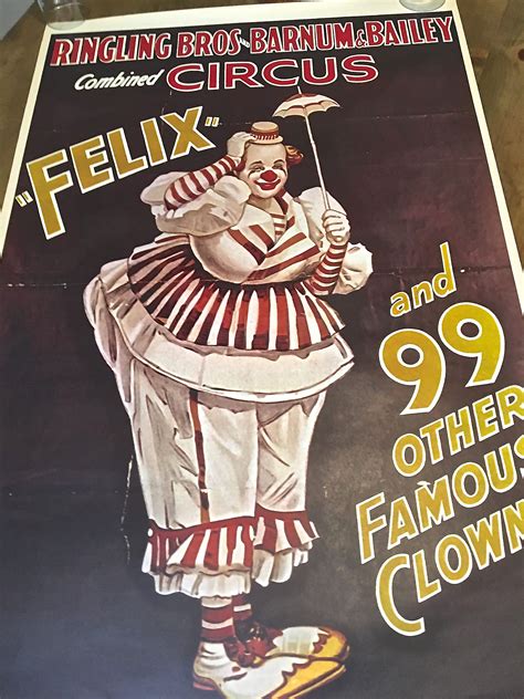 Ringling Brothers And Barnum And Bailey Circus Poster Felix Etsy