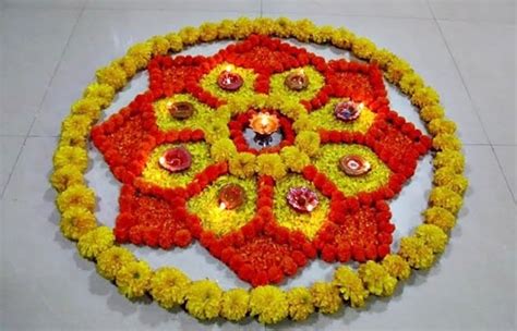 Latest Flower Rangoli Designs 2018 That Will Steal Your Heart Away
