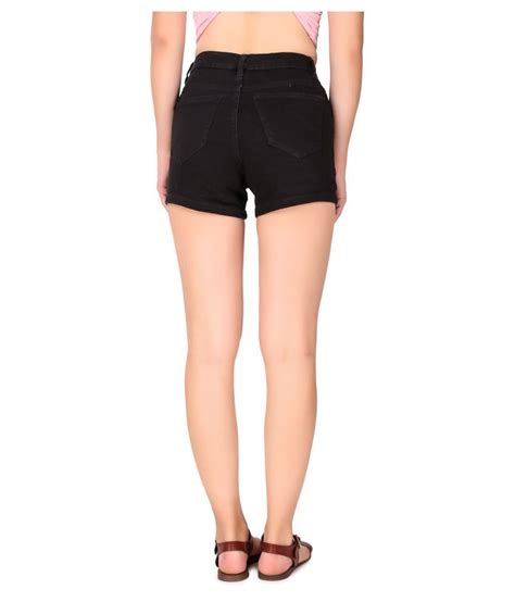 Buy Cali Republic Denim Hot Pants Black Online At Best Prices In