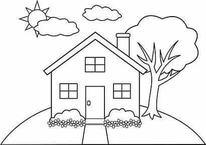 Mansion Coloring Clipart Webstockreview Related