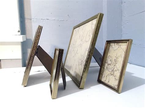 Vintage Metal Picture Frames Gold Midcentury Instant Eclectic