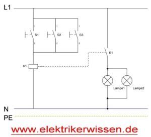 Wie sie eine kreuzschaltung selbst aufbauen und verklemmen der einsatz einer kreuzschaltung bei der elektroinstallation. Stromlaufplan Treppenhausschaltung