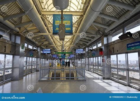 Airtrain Station At Jfk International Airport Editorial Photography
