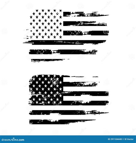 Usa American Flag Grunge Texture Vector Grunge Usa Flag Vector Stock