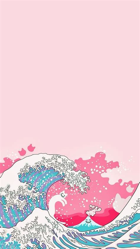 720p Free Download 1 Japanese Wave Pink Pink Waves Hd Phone