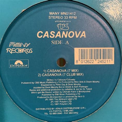 Ultimate Kaos Casanova Bw Whos Got The Flavor 12 本物オリジナルプレス！！ Fatman Records