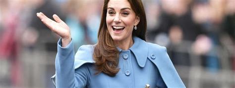 Kate Middleton Wears Cinderella Blue Mulberry Coat Dress In Ballymena