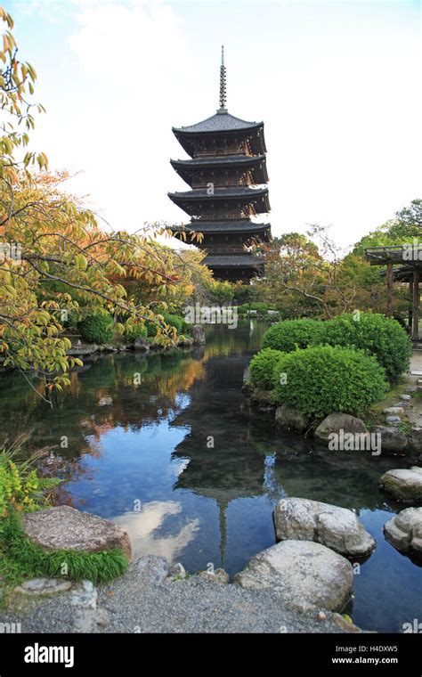 Japan Kyoto Pagoda Toji Temple Unesco World Heritage Stock Photo Alamy