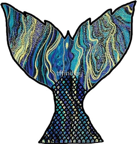 Mermaid Tail Stickers By Tffindlay Redbubble
