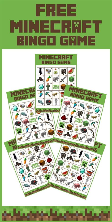 Download This Free Minecraft Game Printable Bingo Now Minecraft