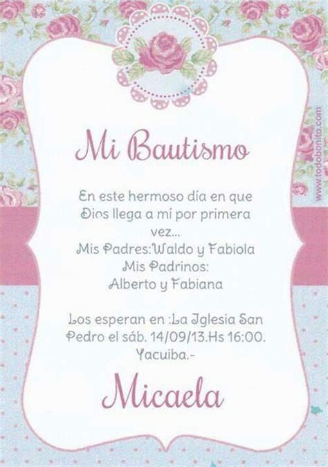 Pin De Luis Munoz En Invitaciones Bautizos Tarjeta Invitacion