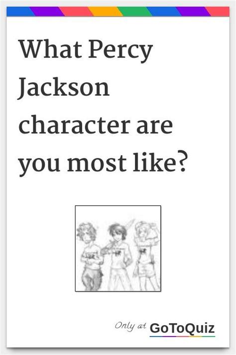 What Percy Jackson Character Are You Most Like My Result Percy