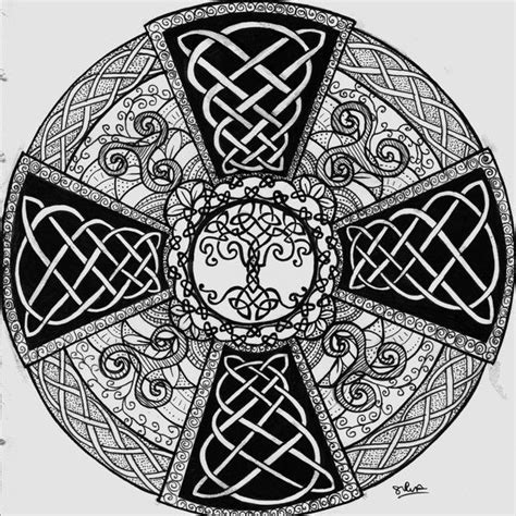 Celtic Mandala By Nathair23 Print Image Celtic Mandala Celtic Mandala