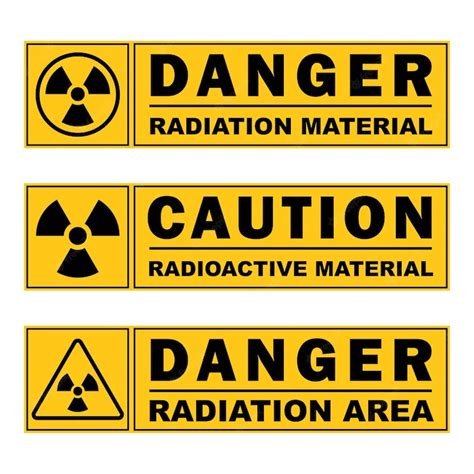 Premium Vector Danger Caution Radioactive Area Radiation Material