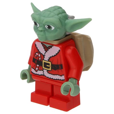 Lego Star Wars Minifigures Yoda In Christmas Outfit With Backpack Of