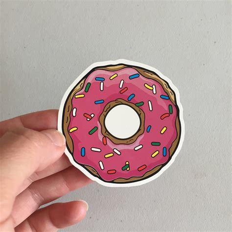 Donut Sprinkles Sticker Doughnut Laptop Sticker Vinyl Etsy