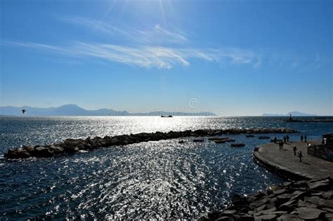 Image Of Waterfront In Naples City Italy Stock Image Image Of