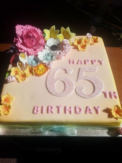 Floral 65th Birthday Cake 60th Birthday Ideas For Mom Party 65