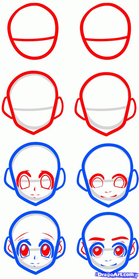 How To Draw An Anime Head Draw A Manga Head Step By Step