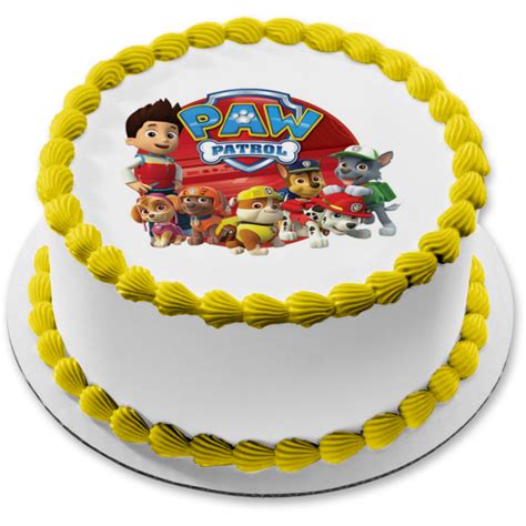 Paw Patrol Chase Everest Skye Zuma Marshall Rocky Ryder Edible Cake To A Birthday Place