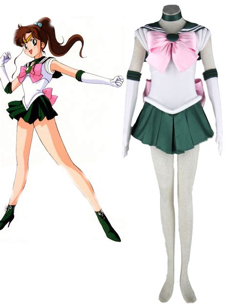 Sailor Moon Sailor Jupiter Kino Makoto Fighting Uniform Cosplay Cv 035