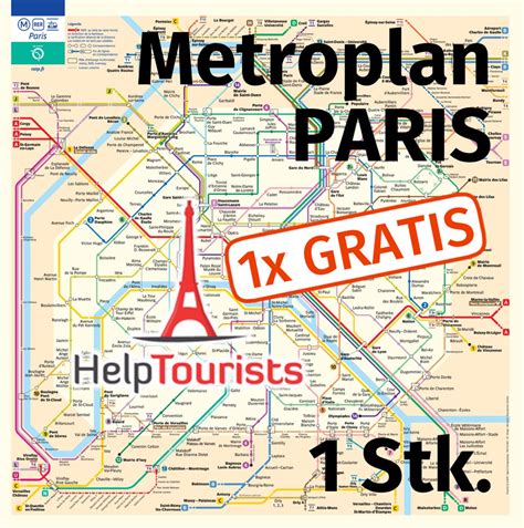 Metrofahrplan Paris 1x Kostenfrei Order Helptourists Ticketshop