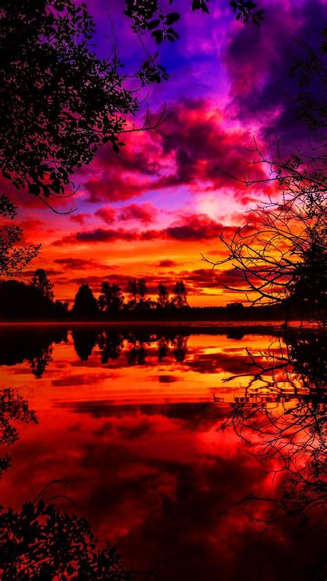 Autumn Sunset Over Lake Wallpapers Wallpaper Cave