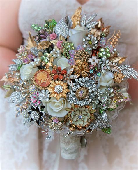 Make Vintage Jewelry Wedding Bouquets 145 Best Vintage Jewelry