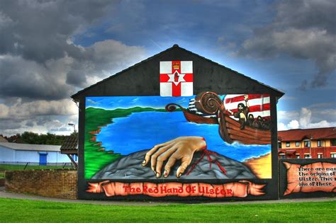 The Red Hand Of Ulster One Of The Many Murals In Belfast Flickr