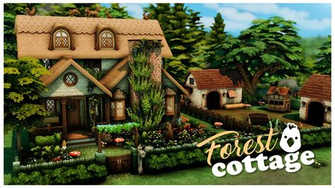 Forest Cottage 🍄 The Sims 4 Cottage Living Speed Build Youtube