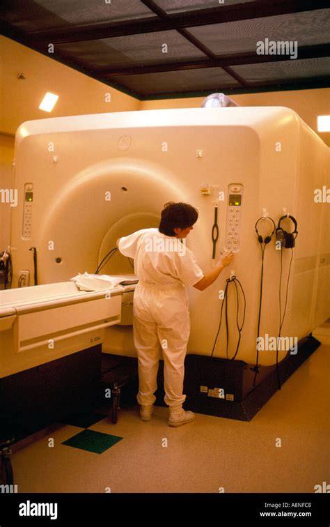 Magnetic Resonance Imaging Mri Machine Being Used To Scan And Stock