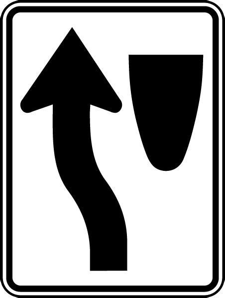 Narrow Keep Left Sign By X4542