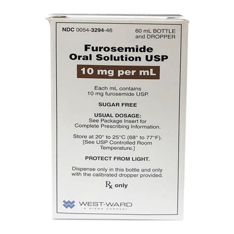 Furosemide 10mgml Oral Solution 60 Ml Allivet