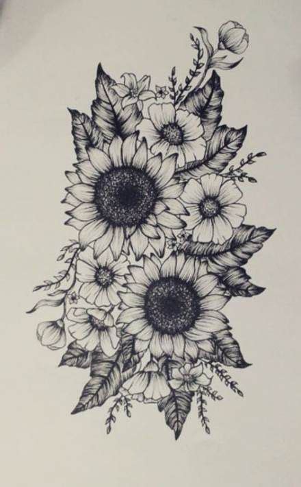 Tattoo Sunflower And Daisy Drawing Best Tattoo Ideas