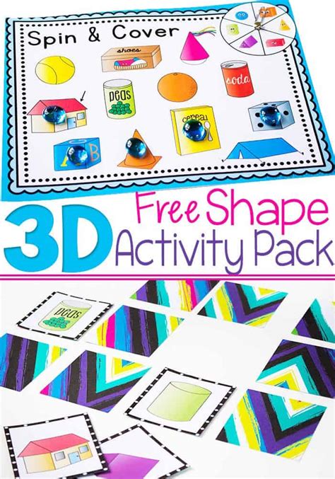 3d Shapes Free Printable Activities Life Over Cs
