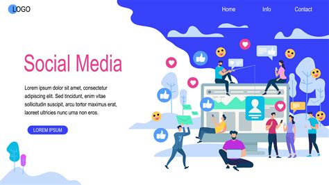 Social Media Horizontal Banner With Copy Space 664163 Vector Art At