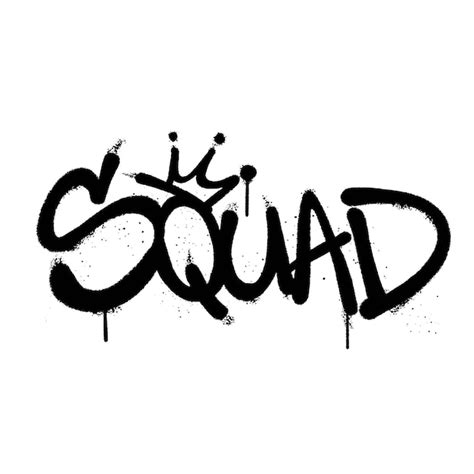 Premium Vector Graffiti Spray Paint Word Squad Isolated Vector