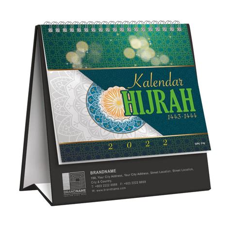 Tc 112 Hijrah 1443 1444 Desktop Calendar 2022cover Page Twinlink